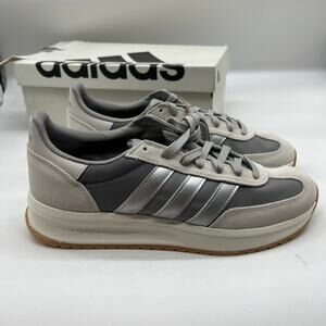 Adidas Running Shoes Womens Size 11 US Gray Silver Cloudfoam Suede